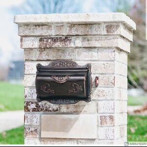 Elegant Wall Mounted Mailbox Large Letter Box Cast Aluminum Retro Antique style